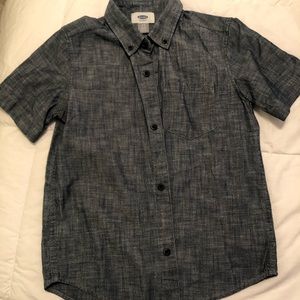 Youth boys size 6-7 denim dress shirt